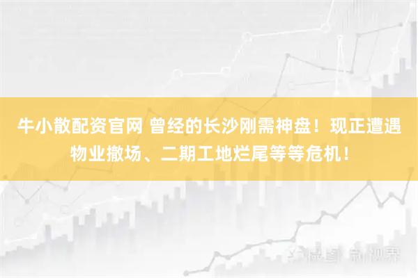 牛小散配资官网 曾经的长沙刚需神盘！现正遭遇物业撤场、二期工地烂尾等等危机！